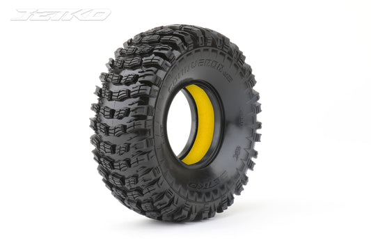 Jetko 1/10 1.9" Crawler Conqueror Tires, Ultra Soft, Yellow (2)