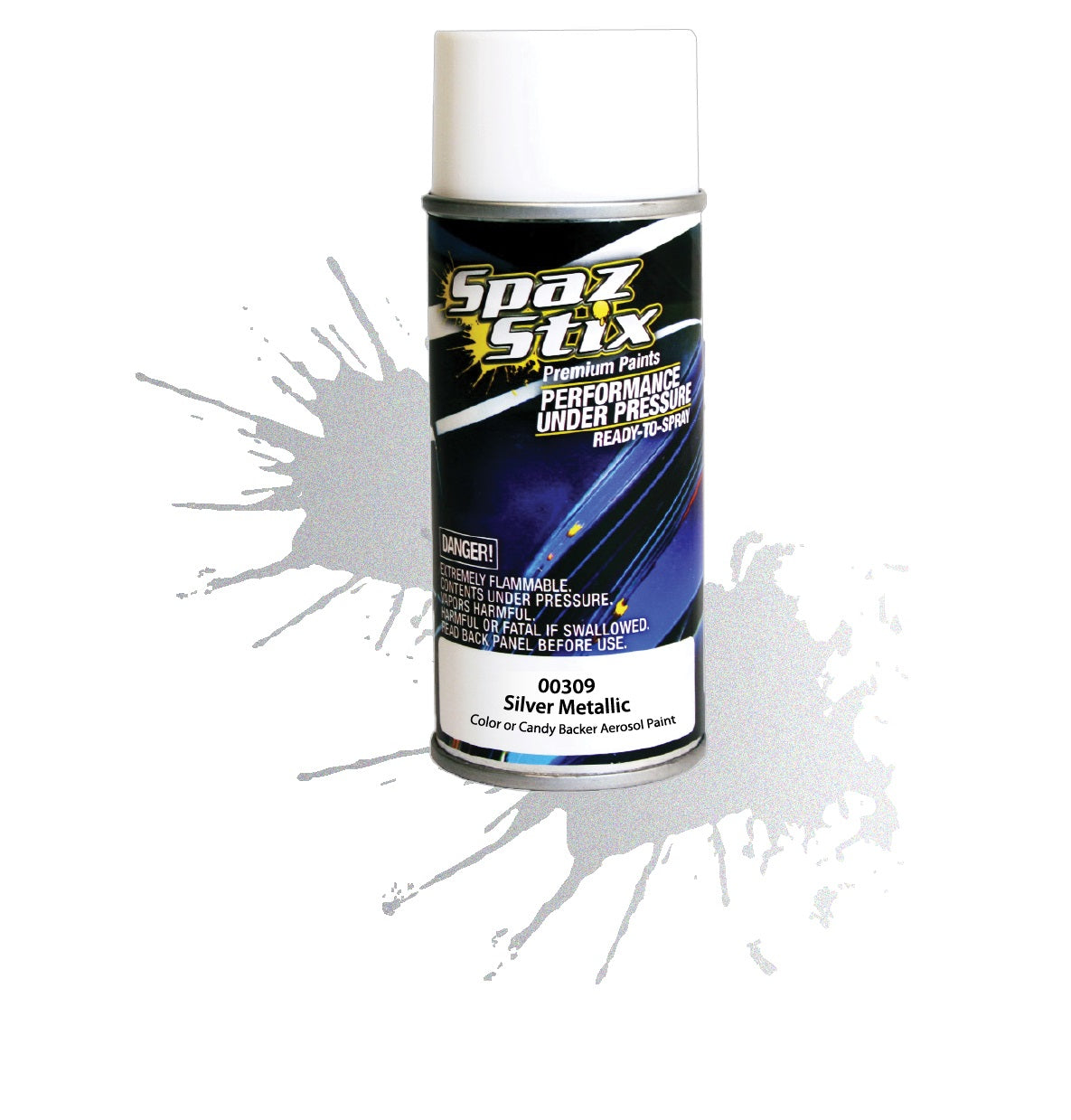Spaz Stix Silver Metallic Backer Spray Paint (3.5oz) 