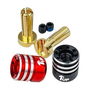 1UP Racing Heatsink Bullet Plugs & Grips - 4mm
