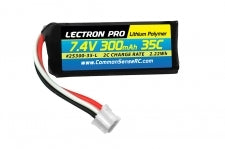 Lectron Pro 7.4V 300mAh 35C Lipo Battery w/ UMX Connector
