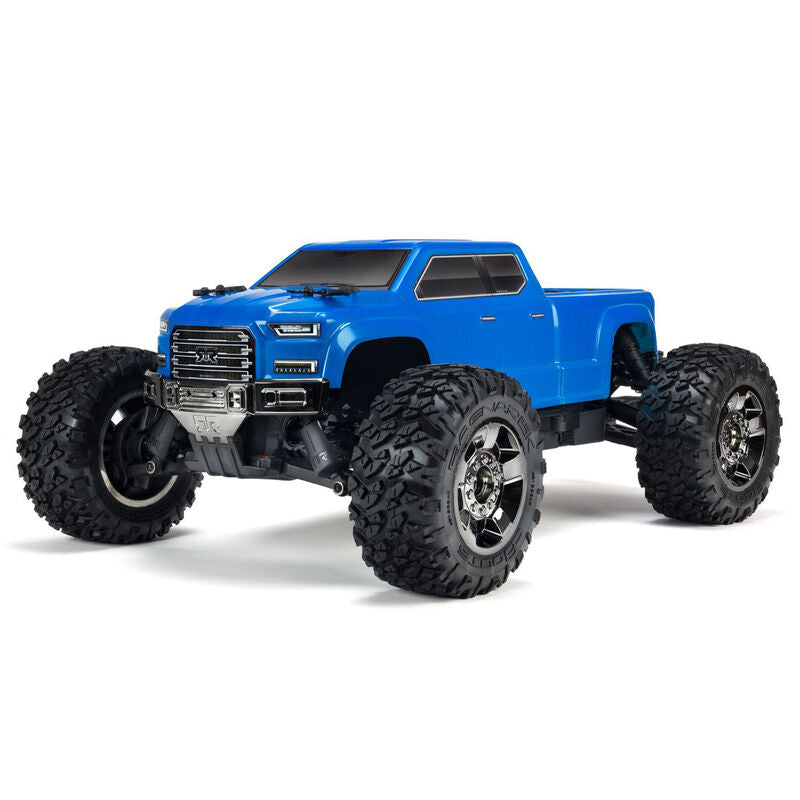 Arrma 1/10 BIG ROCK CREW CAB 3S BLX 4WD Brushless Monster Truck with Spektrum RTR, Blue