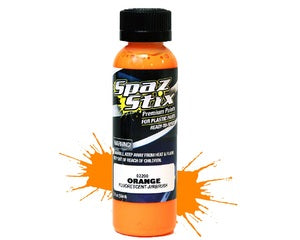 Spazstix Orange Fluorescent Airbrush Ready Paint, 2oz Bottle