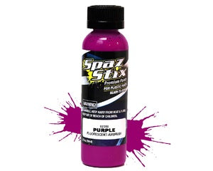 Spazstix Purple Fluorescent Airbrush Ready Paint, 2oz Bottle