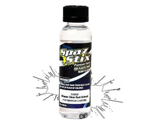 Spazstix Ultimate Clear Coat for Mirror Chrome, Airbrush Ready Paint, 2oz Bottle
