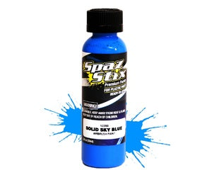 Spazstix Solid Sky Blue Airbrush Ready Paint, 2oz Bottle