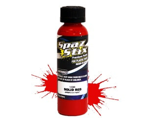 Spazstix Solid Red Airbrush Ready Paint, 2oz Bottle