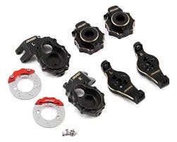Samix TRX-4 Brass Steering Knuckle, C-Hub, Portal Cover & Scale Brake Rotor Set (239g)