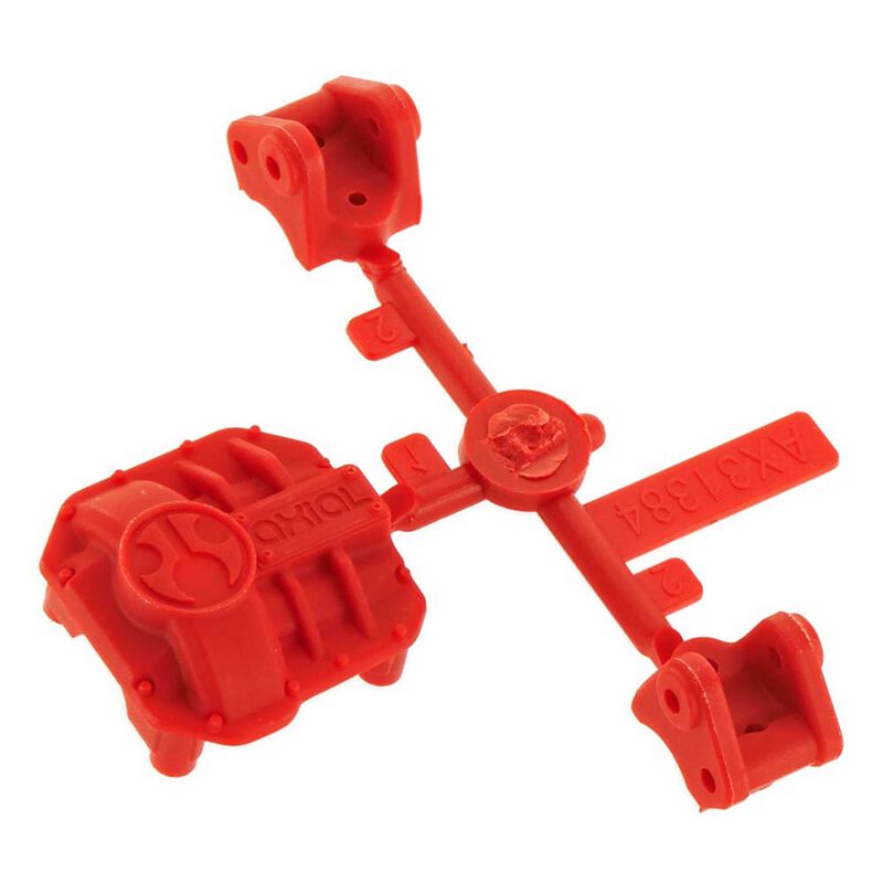 Axial AR44 Differential Cover/Link Mounts (Red)