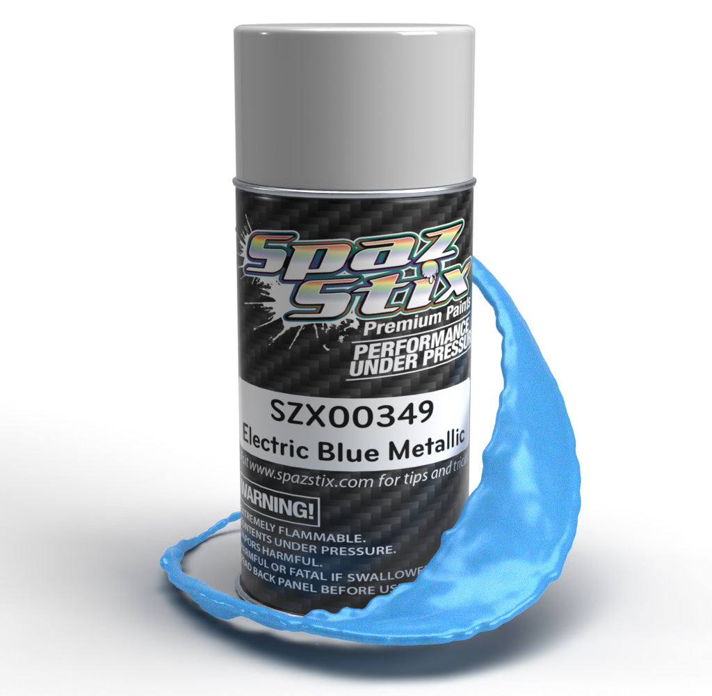Spazstix Aerosol Paint 3.5oz Can (Electric Blue Metallic)