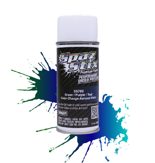 Spazstix Color Change Aerosol Paint 3.5oz Can (Green/Purple/Teal)
