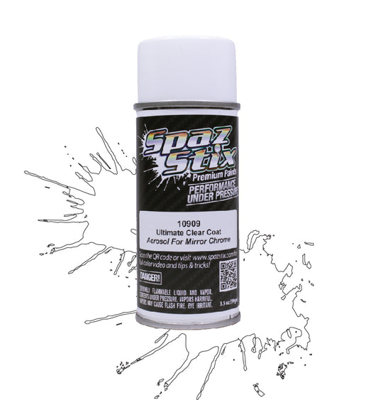 Spazstix Aerosol Paint 3.5oz Can (Ultimate Clear Coat for Mirror Chrome)