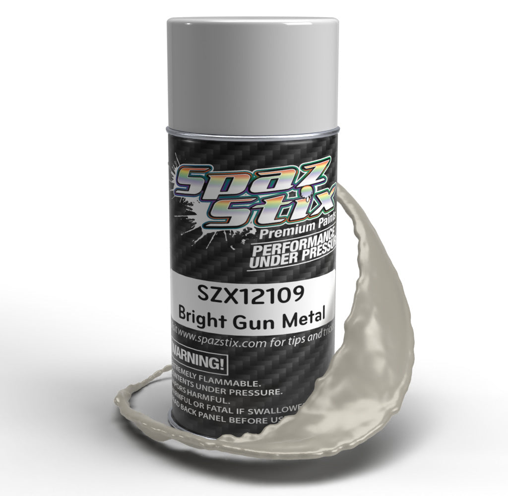 Spazstix Aerosol Paint 3.5oz Can (Bright Gun Metal)