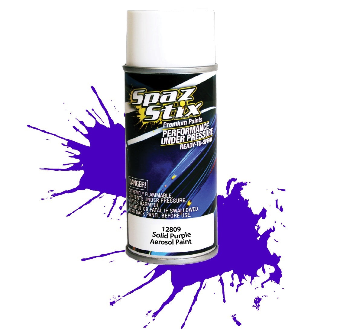 Spazstix Aerosol Paint 3.5oz Can (Solid Purple)