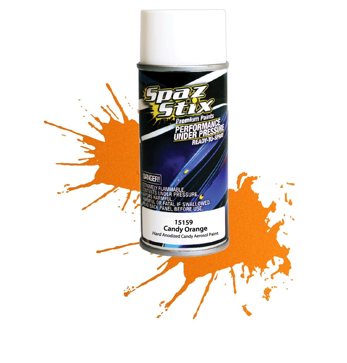 Spazstix Aerosol Paint 3.5oz Can (Candy Orange)